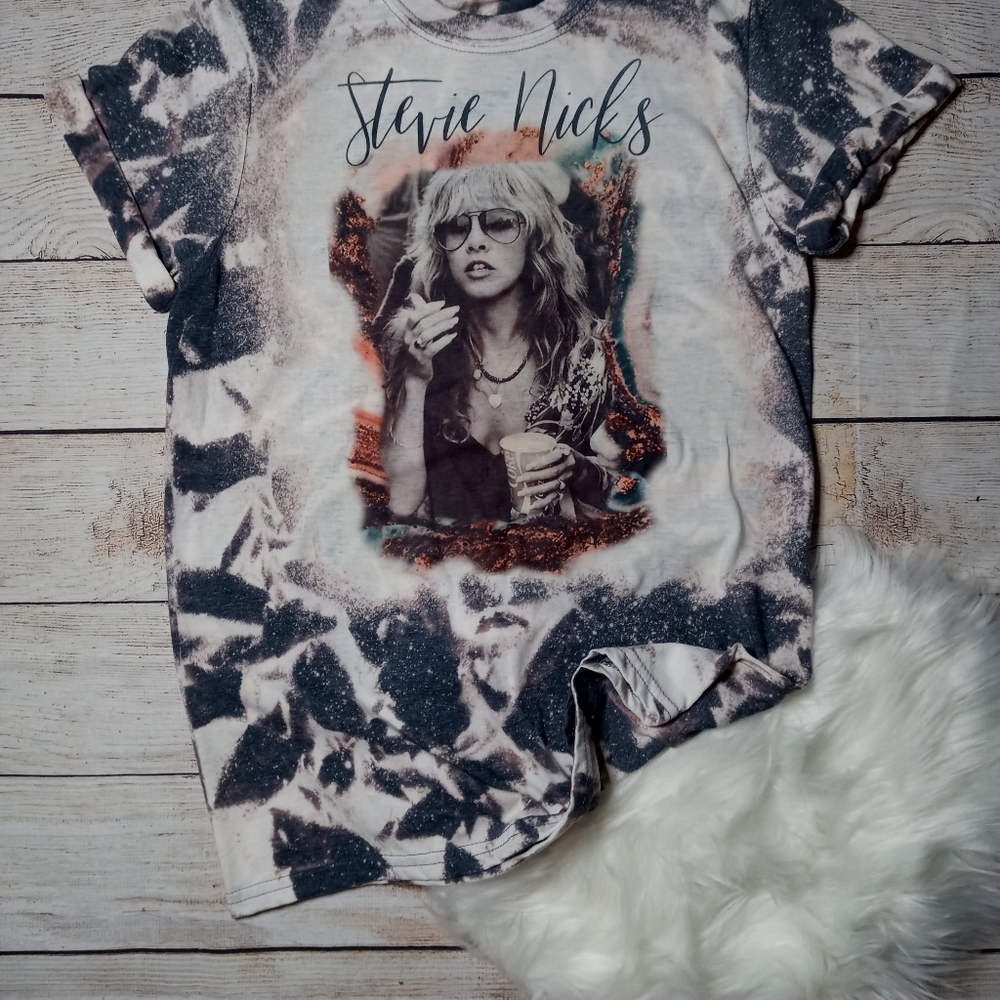 Bleached Stevie Nicks Gray Unisex Band Shirt